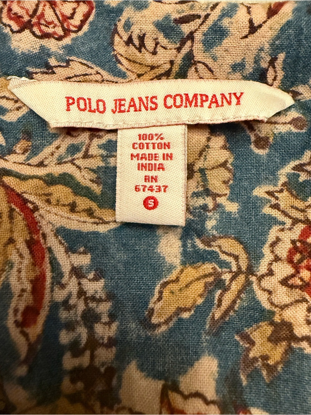 VTG Polo Jeans Co Ralph Lauren Floral Blazer Jacket Womens Small Y2K Boho Cotton - Picture 5 of 7